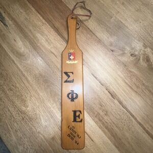Vtg 1960s SIGMA PHI EPSILON FRATERNITY Paddle Emporia State Kansas SIG EP Pledge